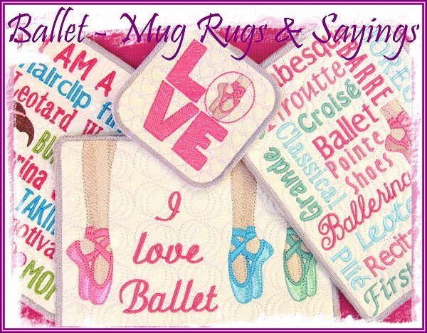 Ballet Mug Rugs and Sayings-3