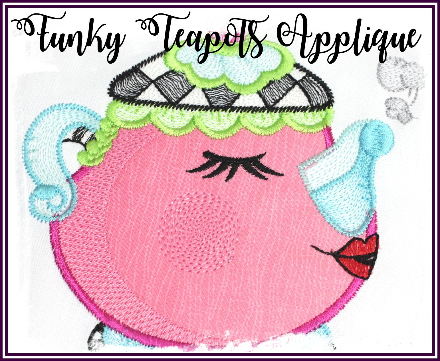 Funky Applique Teapots-5