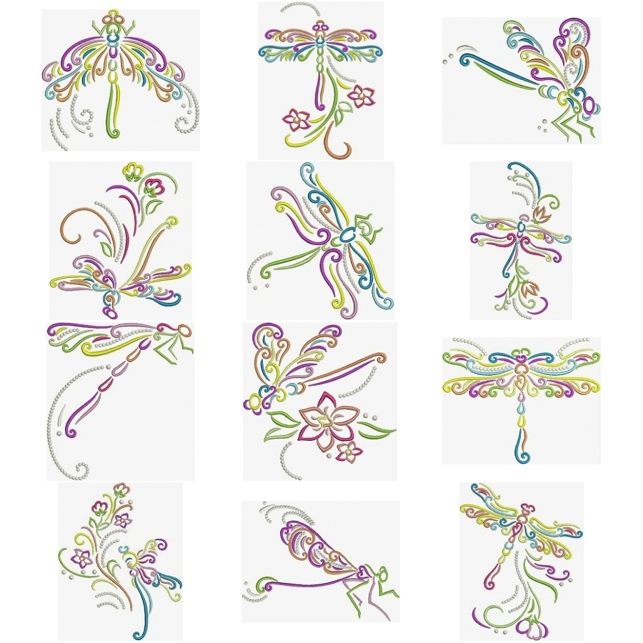 Fluorescent Dragonflies 