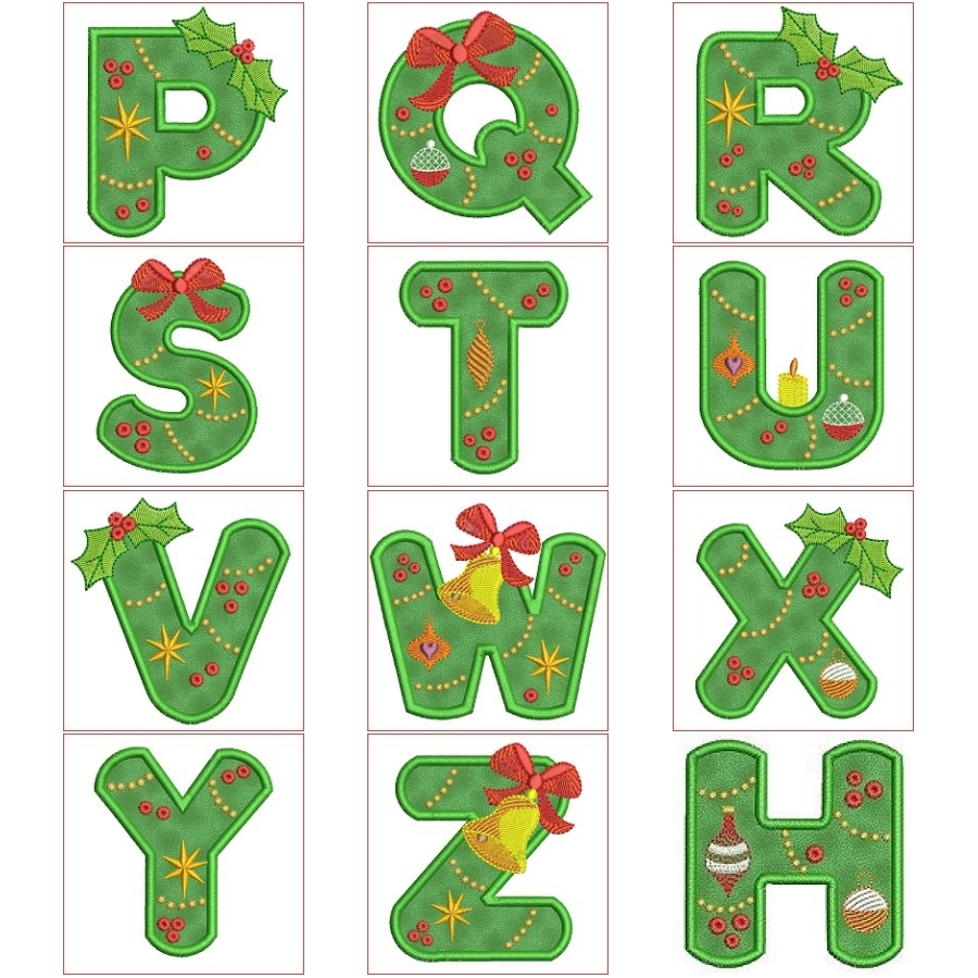 Decorative Christmas Monograms 