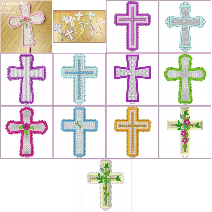 Freestanding Lace Crosses 
