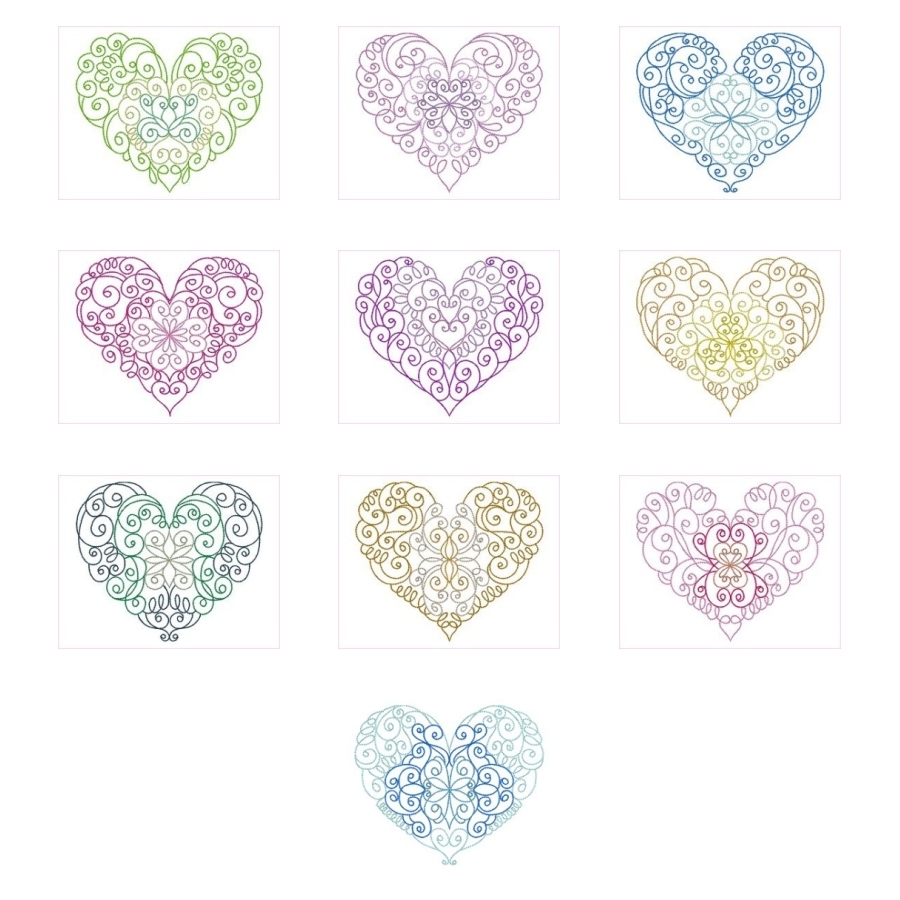 Colorwork Curly Hearts 