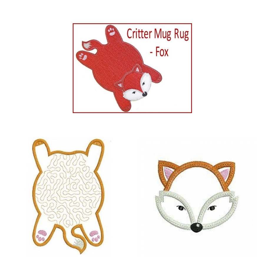 Critter Mug Rug - Fox 