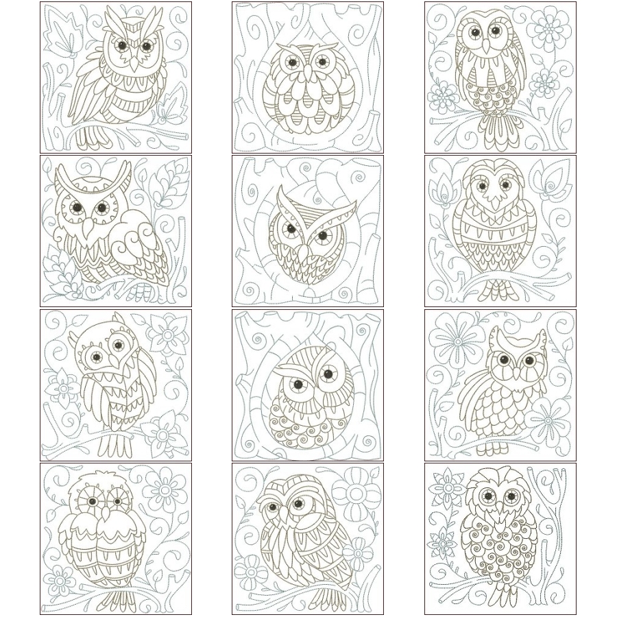Colorwork Owls on the Block 