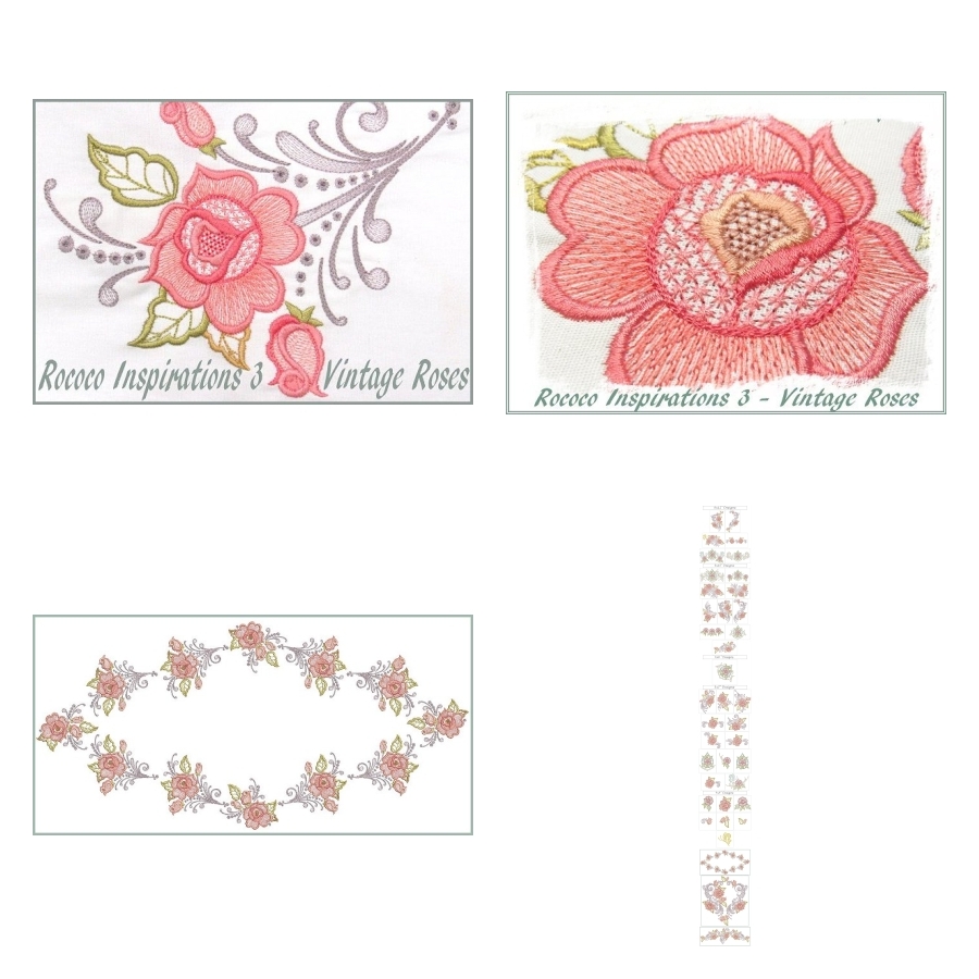 Rococo Inspirations Set 3 Vintage Roses