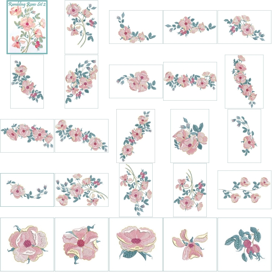 Rambling Rose Set 2