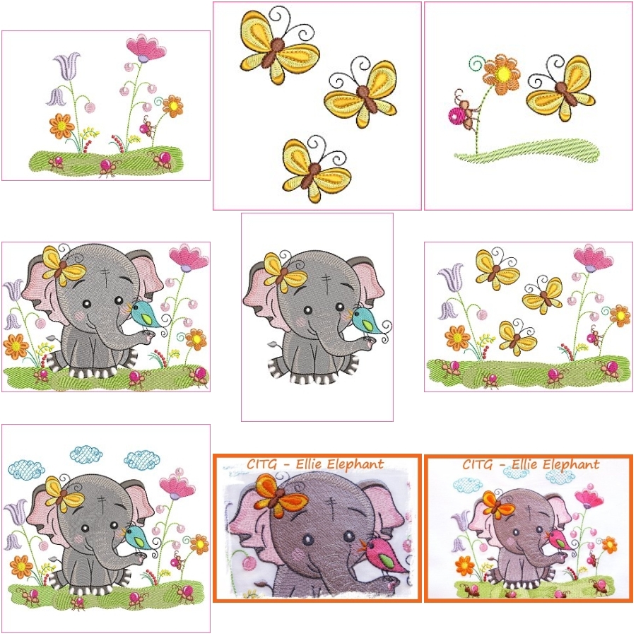 Critters in the Garden - Ellie Elephant