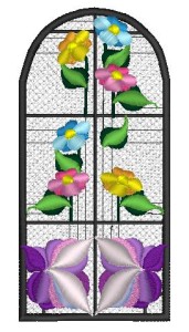 Patchwork Designs Window FSL Floral Window