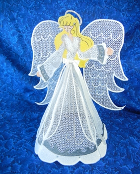 Free Standing Lace Angel Topper  