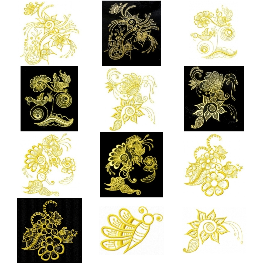 Golden Birds and Bugs 