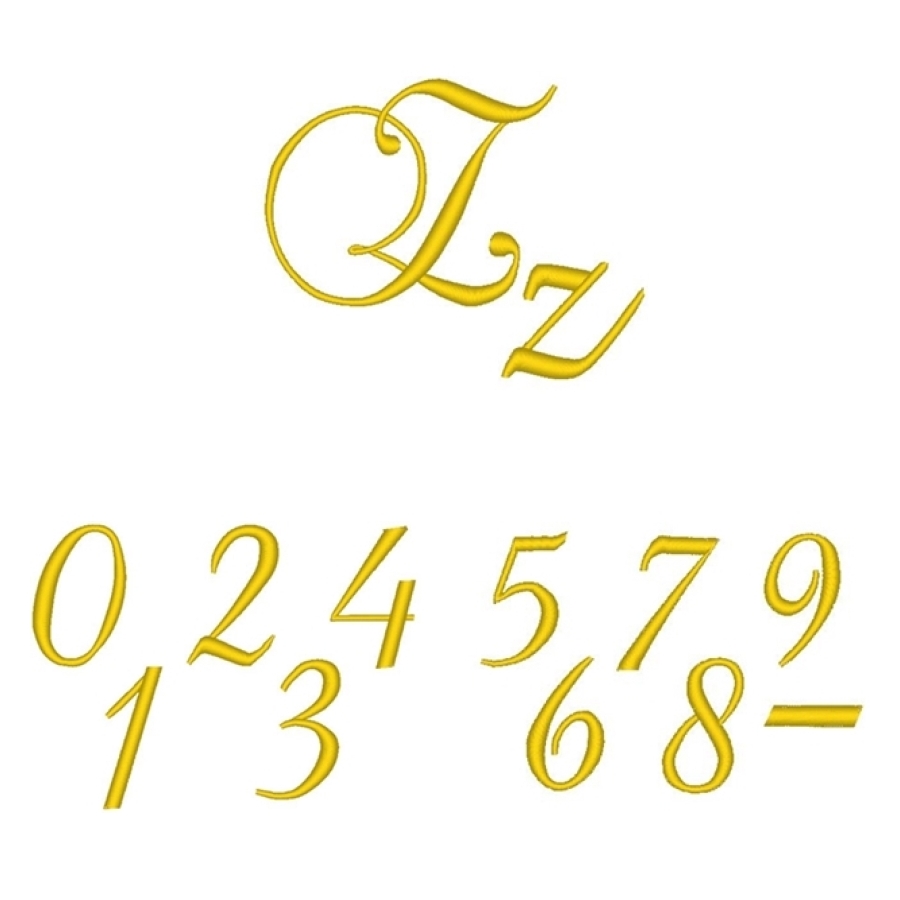 Cursive Gold Alphabet 
