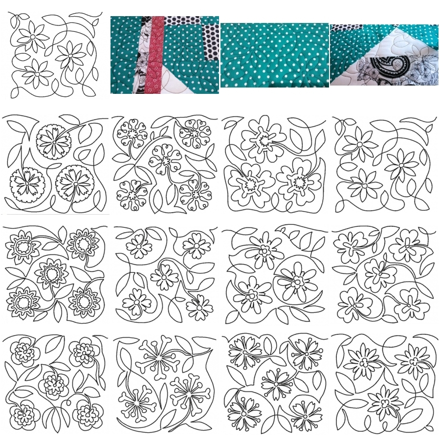 LONG ARM (Only) Continuous Quilting Florals 