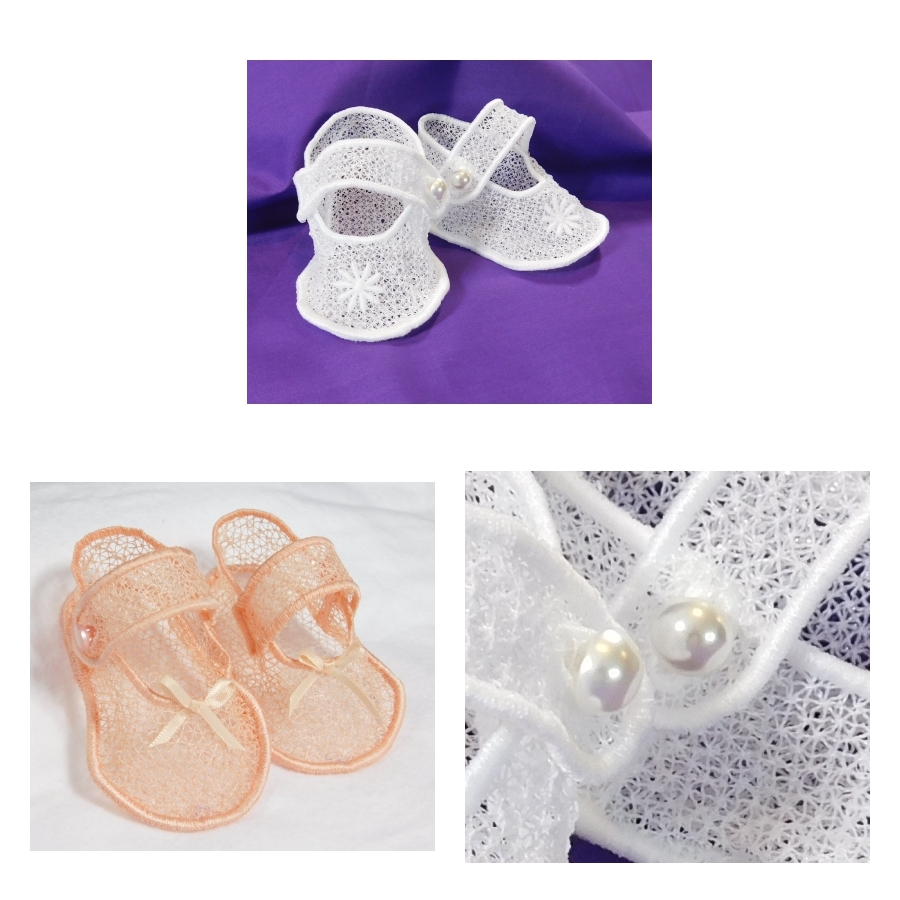 Freestanding Lace Baby Booties
