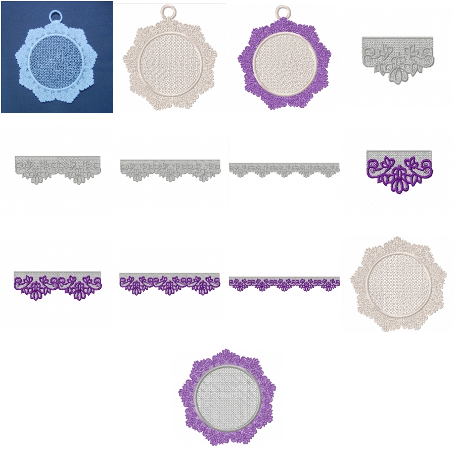 Freestanding Lace Trim & Medallion