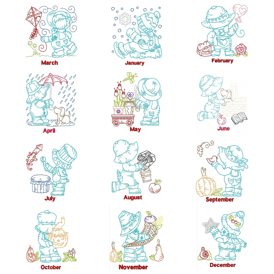 Months of the Year Color Work