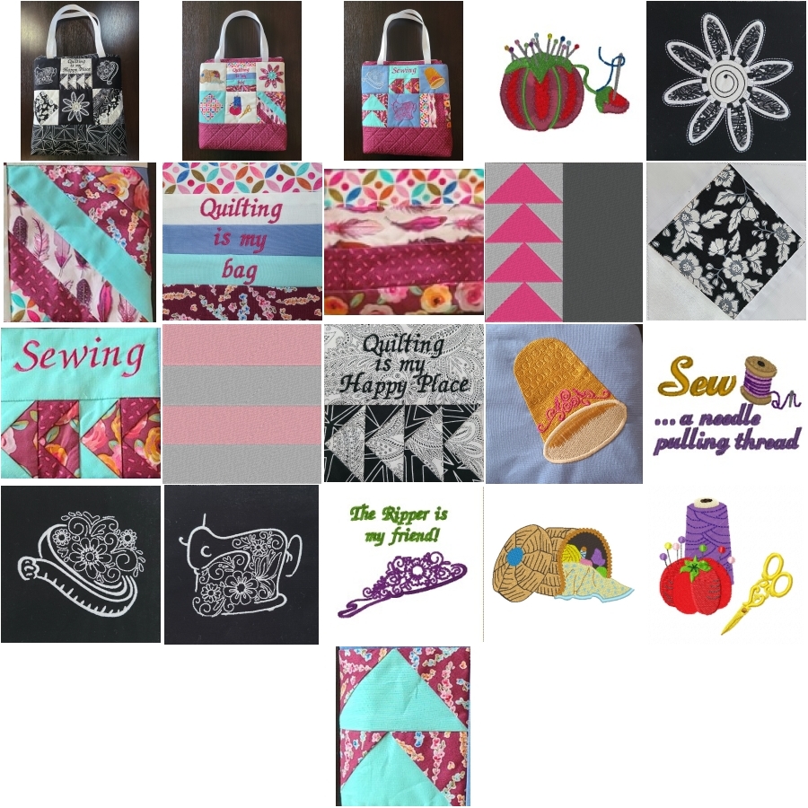 Paperpiecing in the Hoop bag