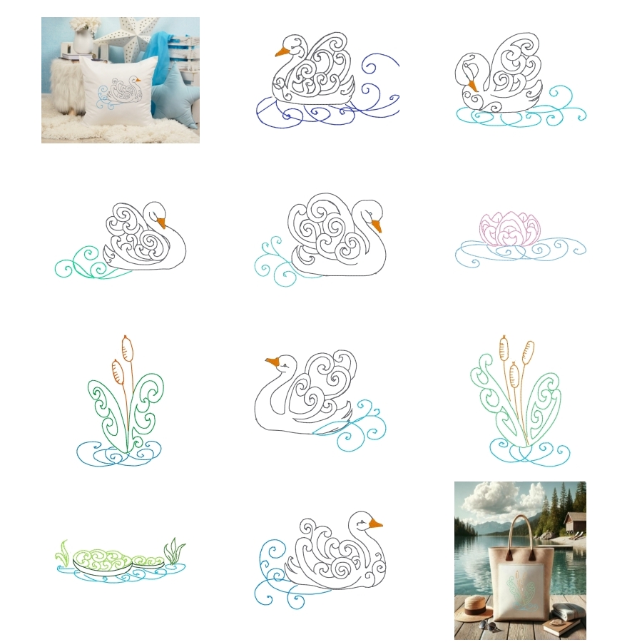 Swirly Swans