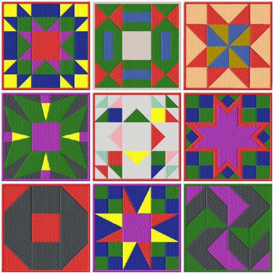 Bright And Shiny Quilt Squares