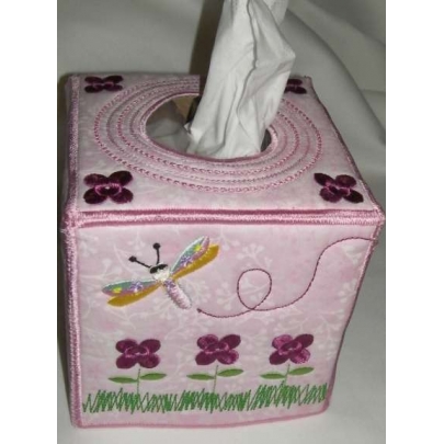 Dragonfly Sq Tissue Box Cover -5