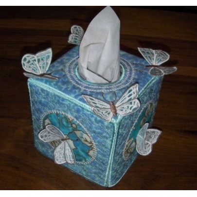 ITH Butterfly Dreams Sq Tissue Box Cover -3