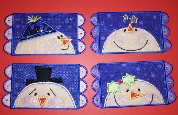 ITH Snowman mug rugs-7