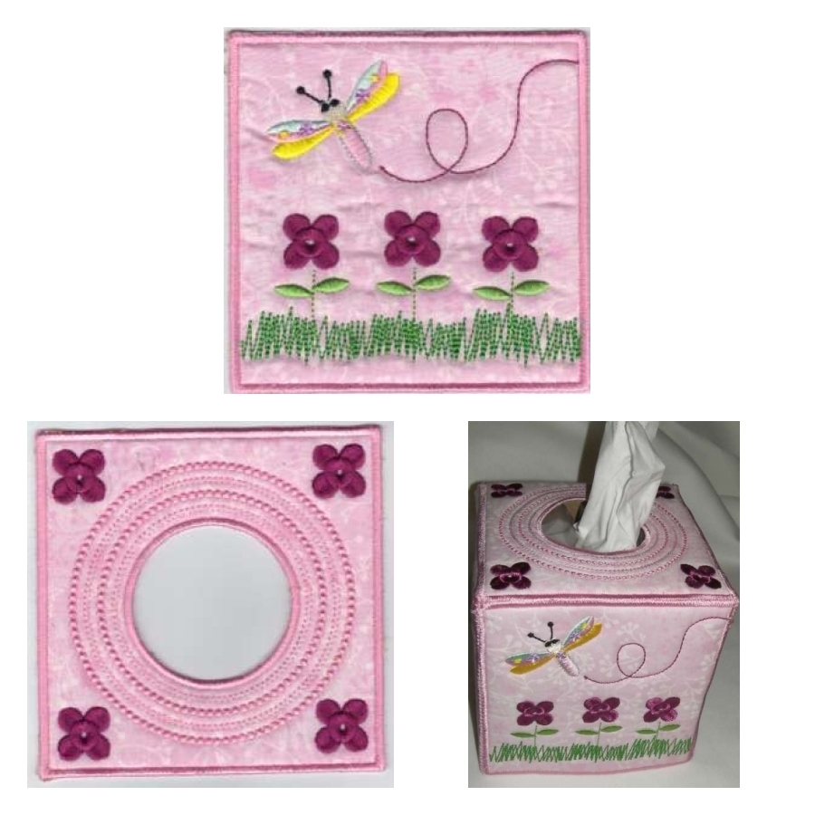 Dragonfly Sq Tissue Box Cover 