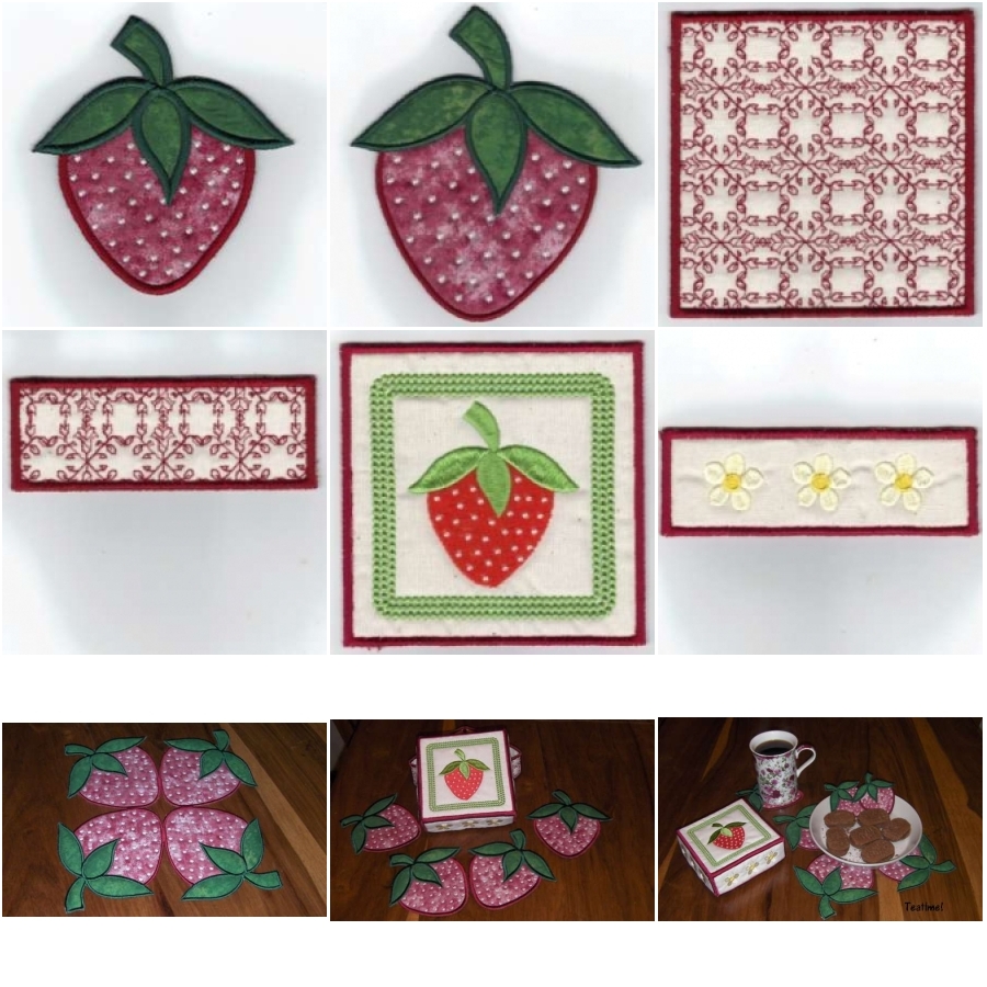 ITH Fresh Strawberries Coaster Set 
