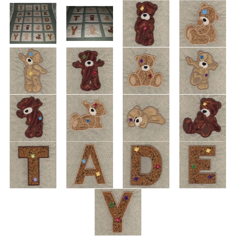 Applique Tatty Teddy 