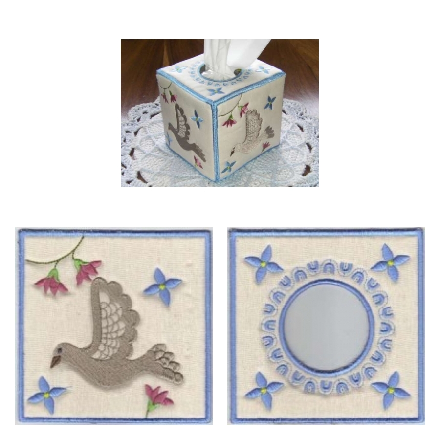 ITH Dove Sq Tissue box cover 