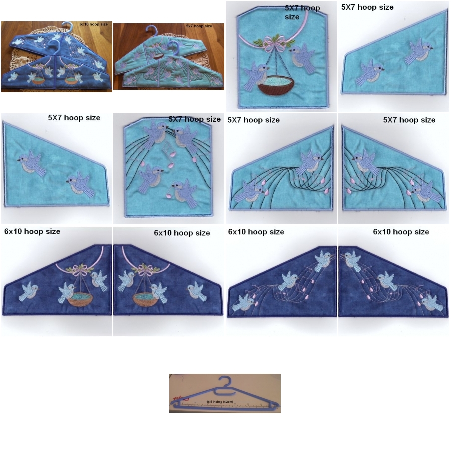 ITH Bluebird Coat Hanger Covers 