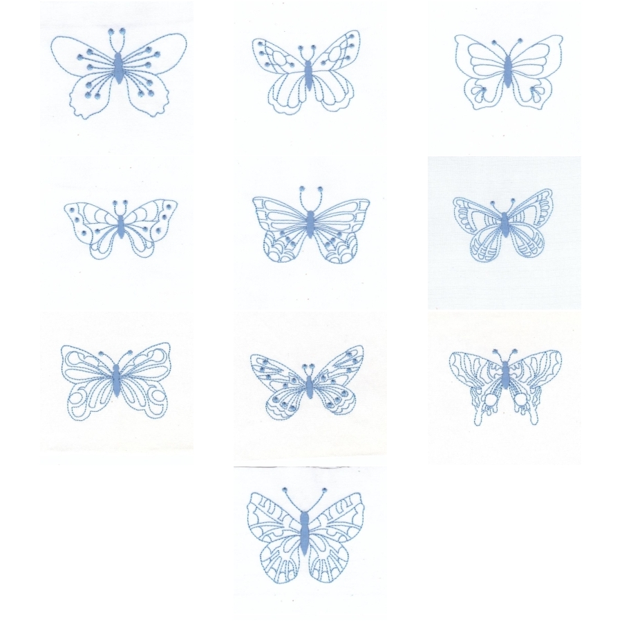 Bluework Butterflies