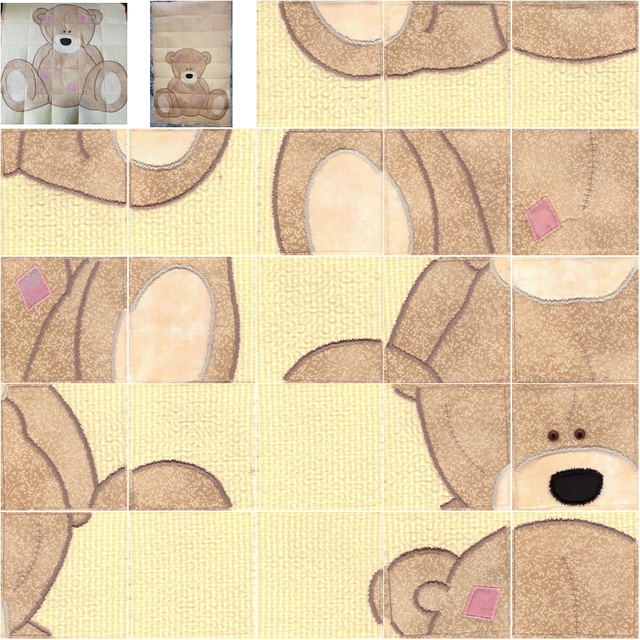 Teddy Quilt Panel