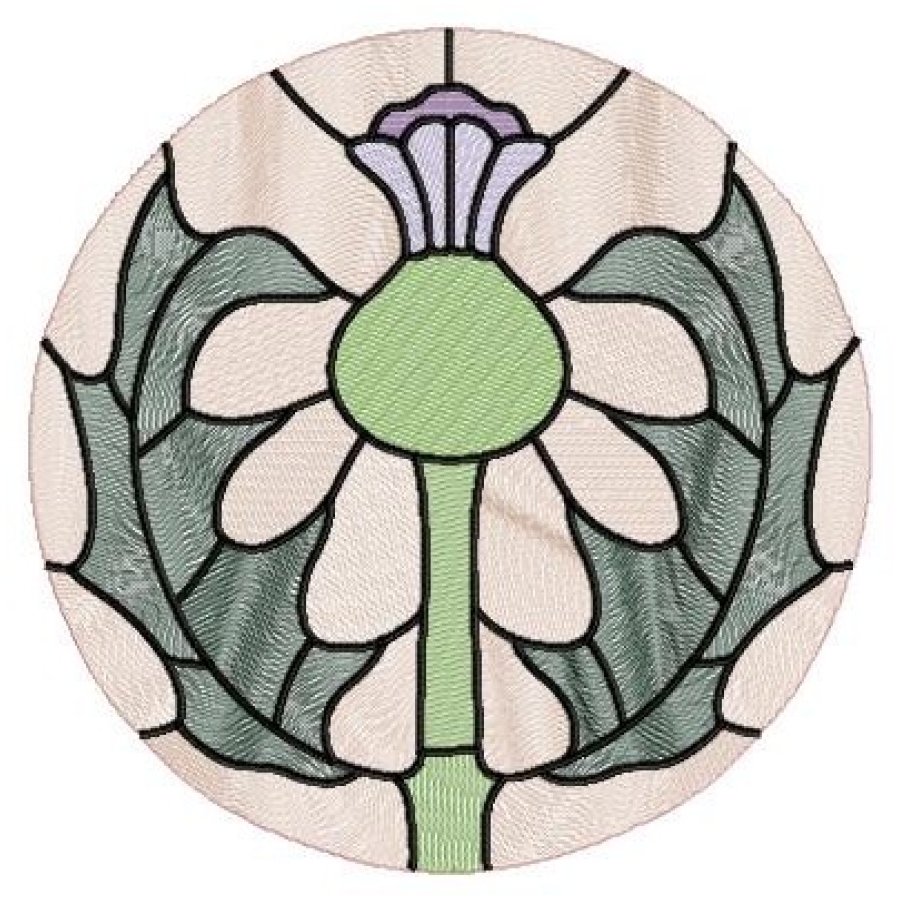 Stained Glass Scotch Thistle 