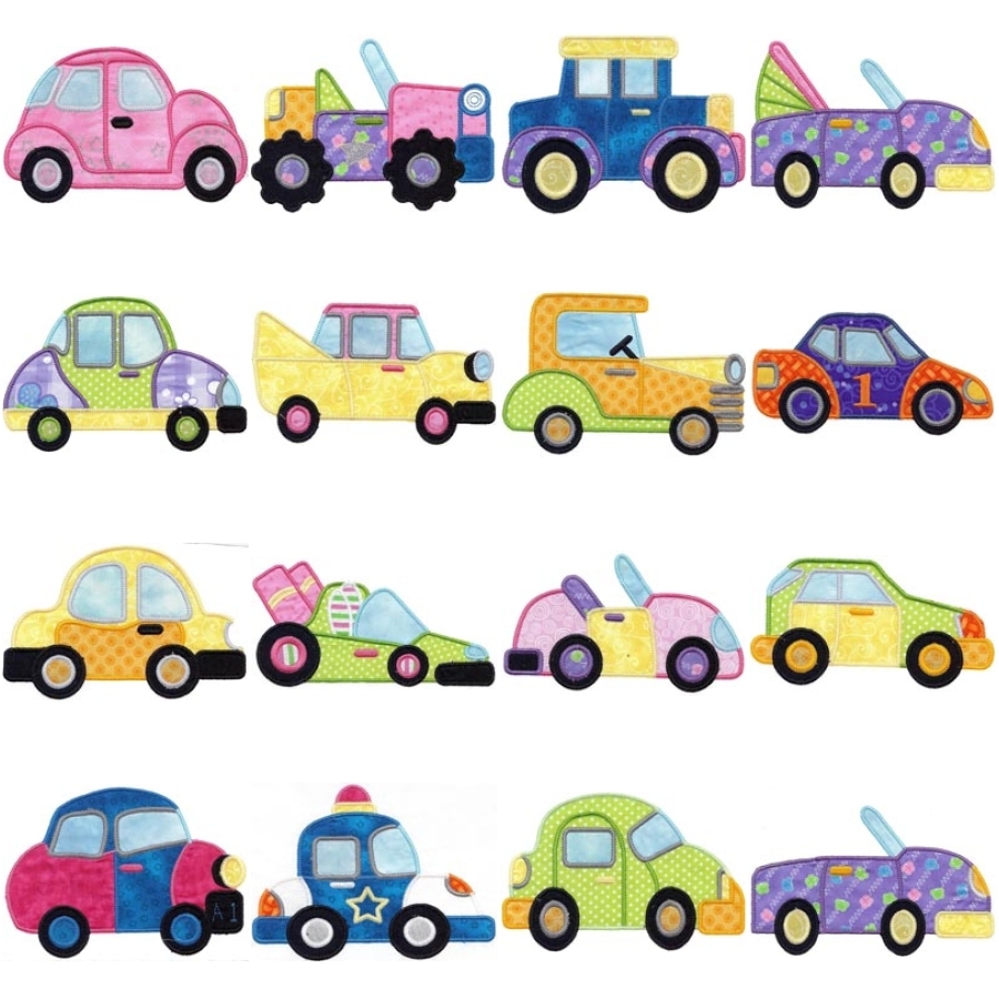 Cutie Applique Cars 