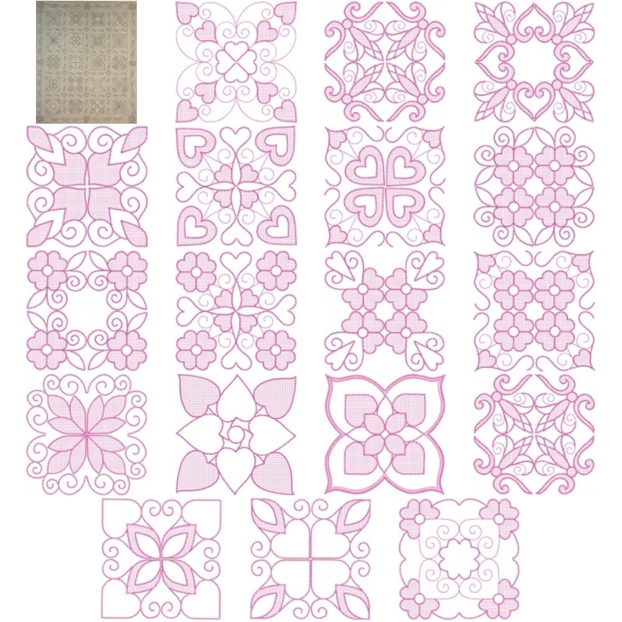 Hearts and Flowers Candlewicking 