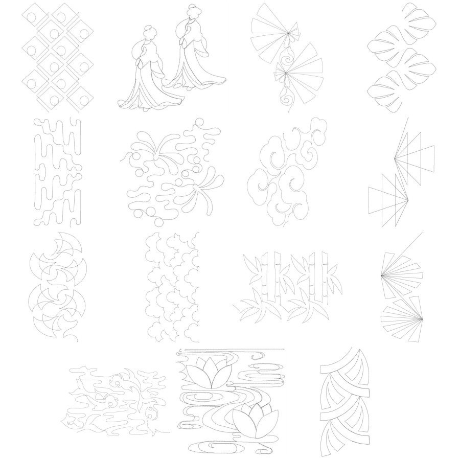 Continuous Quilting - Asian Inspiration