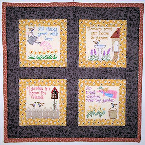 Mini Quilt 2 - Gardening -7