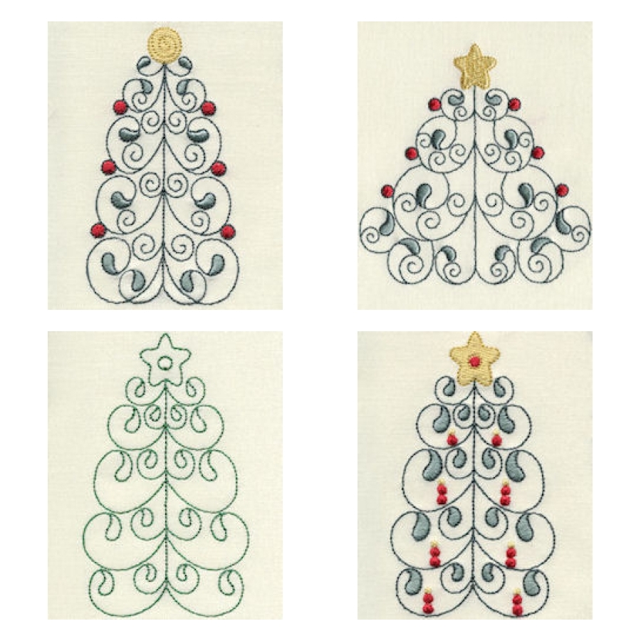 Ornate Christmas Trees 