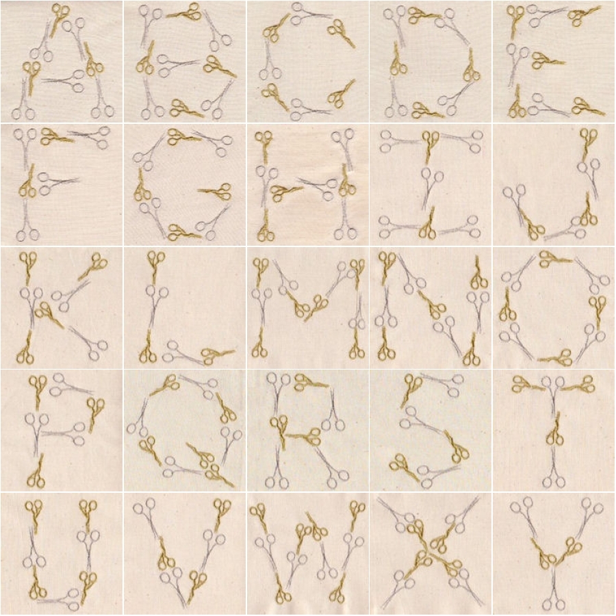 Scissors Alphabet 