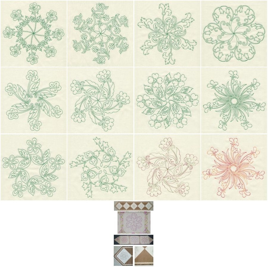 Floral Quilting Blocks 