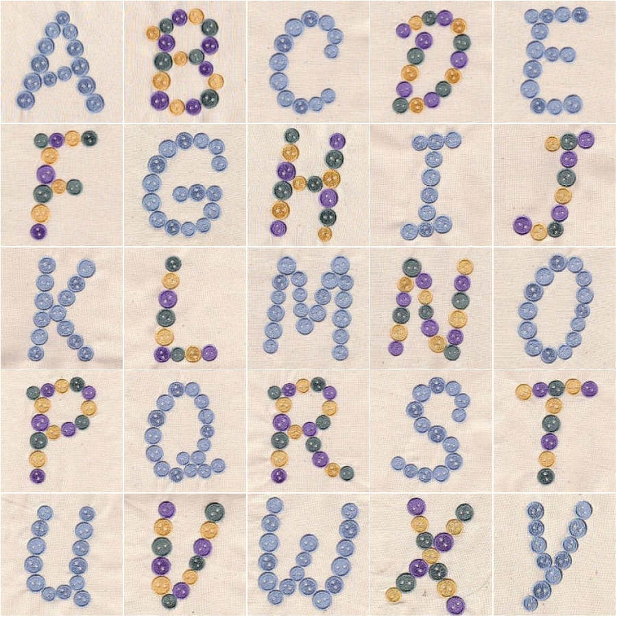 Button Alphabet 