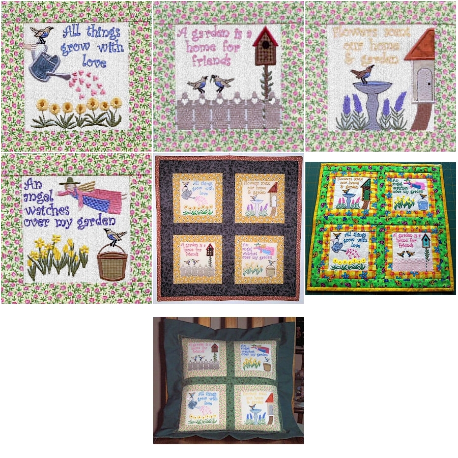 Mini Quilt 2 - Gardening 