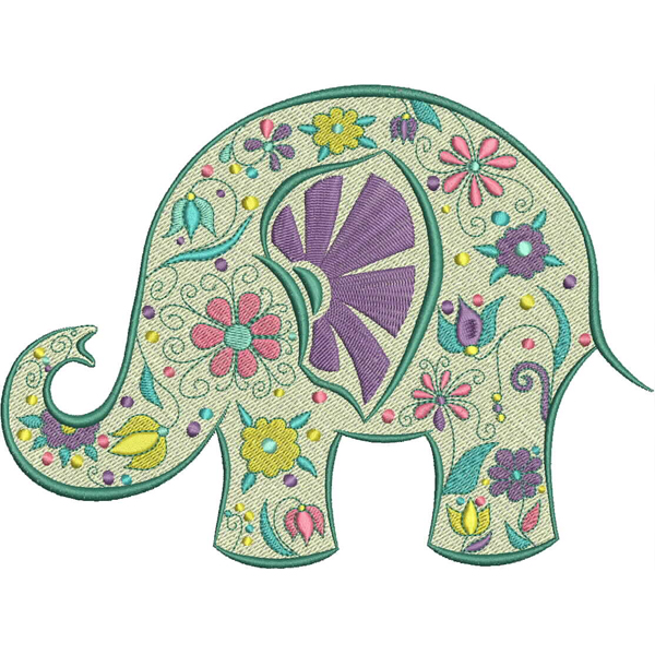 Floral Elephant  