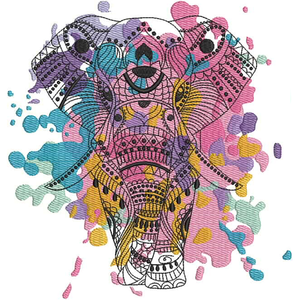 Color Splash Elephant 