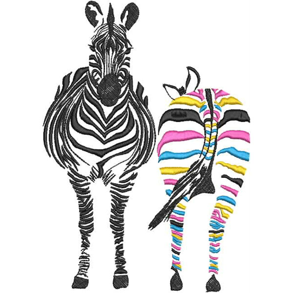 Zebras In Technicolor