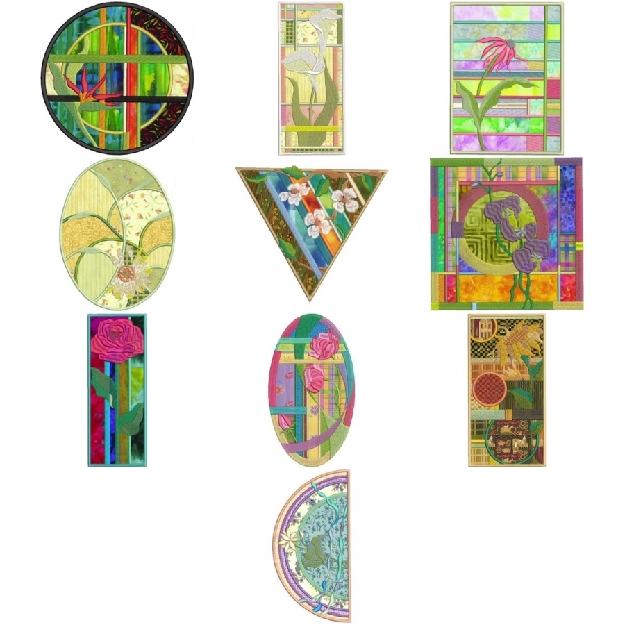 Modern Applique Flowers 1