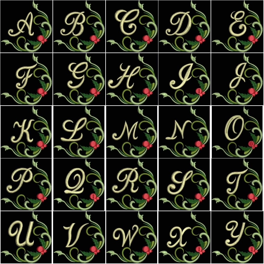Christmas Holly Font 