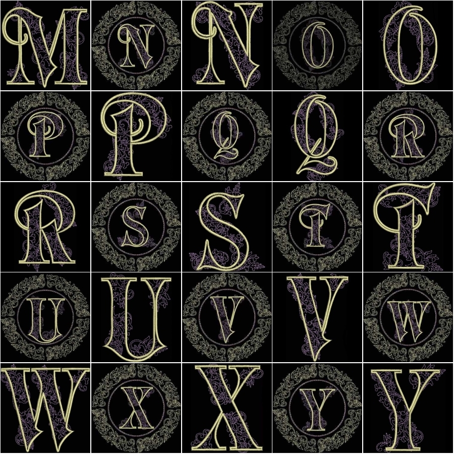 Greek Scrolled Alphabet