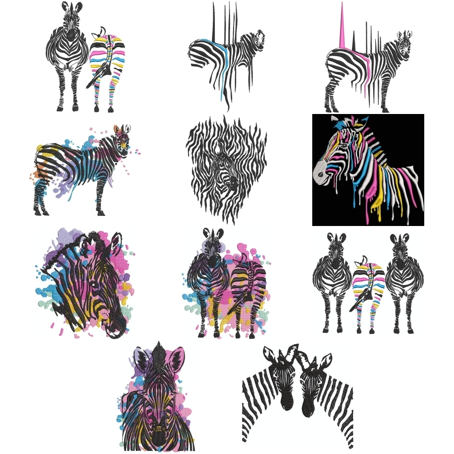 Zebras In Technicolor