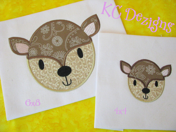 Deer Face Applique